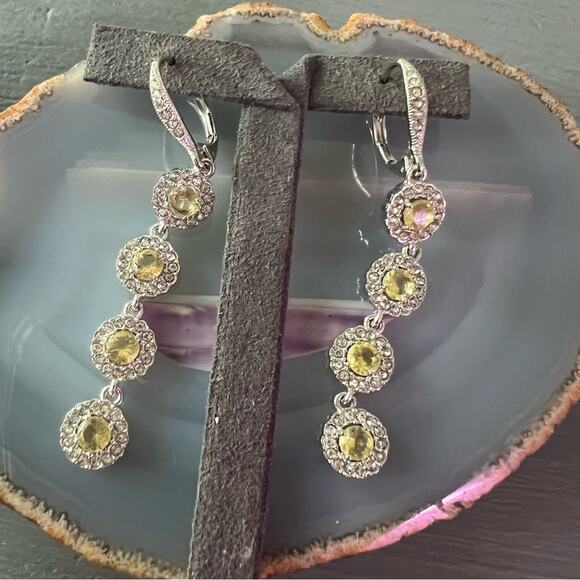 Silver Tone Dangle Earrings - Picture 7 of 9